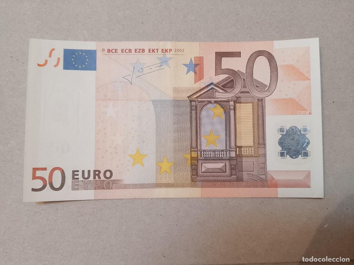 Billetes espa&ntilde;oles: 50 euros, 2 Firma Trichet, plancha M024, UNC