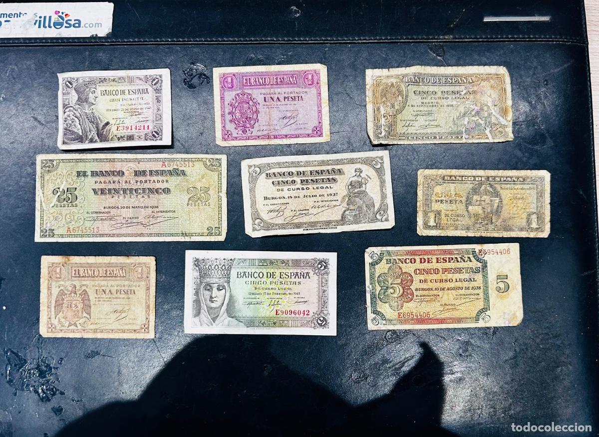 Billetes espa&ntilde;oles: Lote veraniego Campeones del mundo. impresionantes 9 BILLETES GUERRA CIVIL