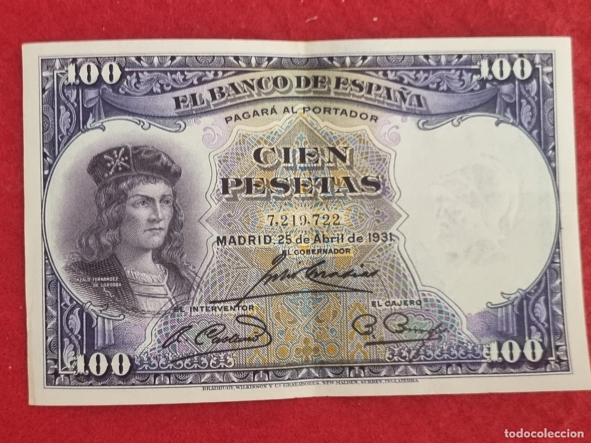 Billetes espa&ntilde;oles: BILLETE 100 PESETAS 1931 REPUBLICA SIN SERIE MBC ORIGINAL T722