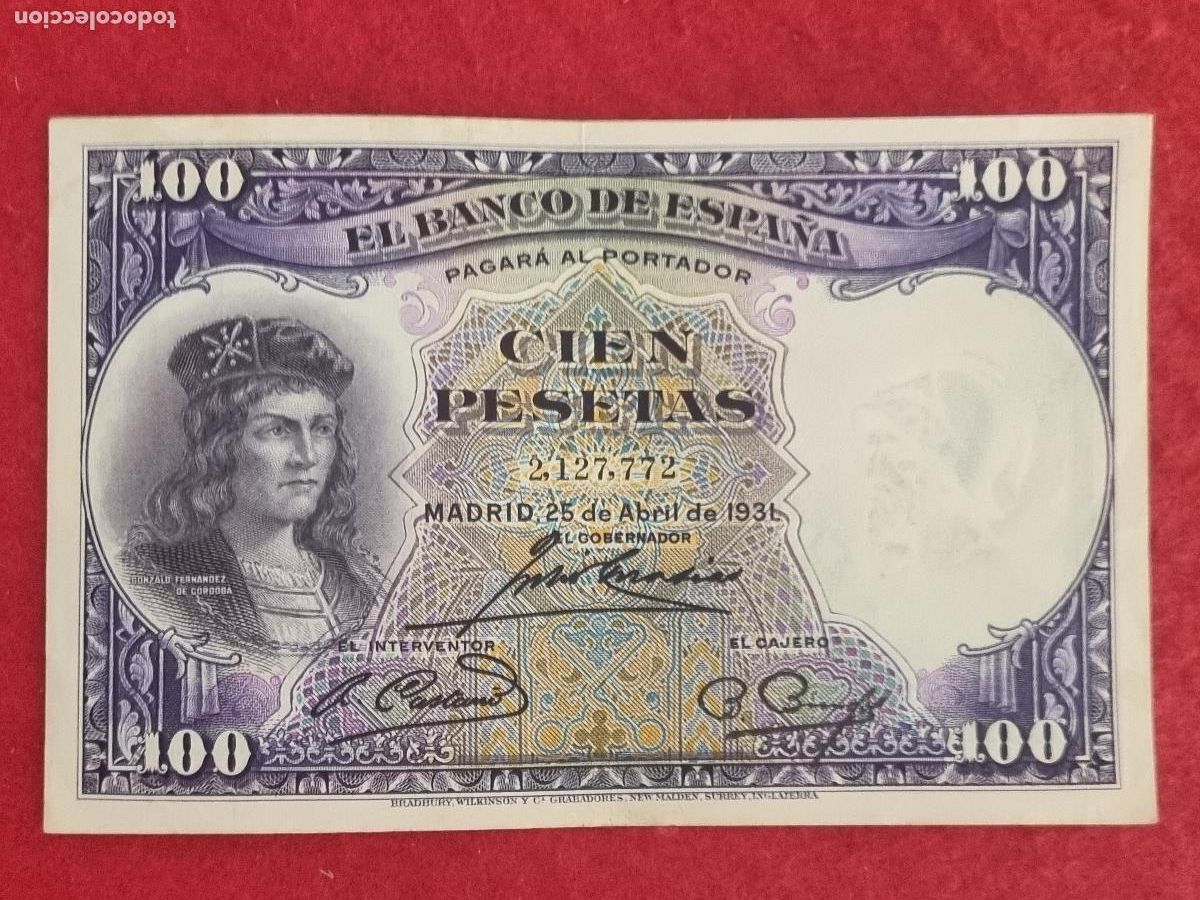 Billetes espa&ntilde;oles: BILLETE 100 PESETAS 1931 REPUBLICA SIN SERIE MBC ORIGINAL T772