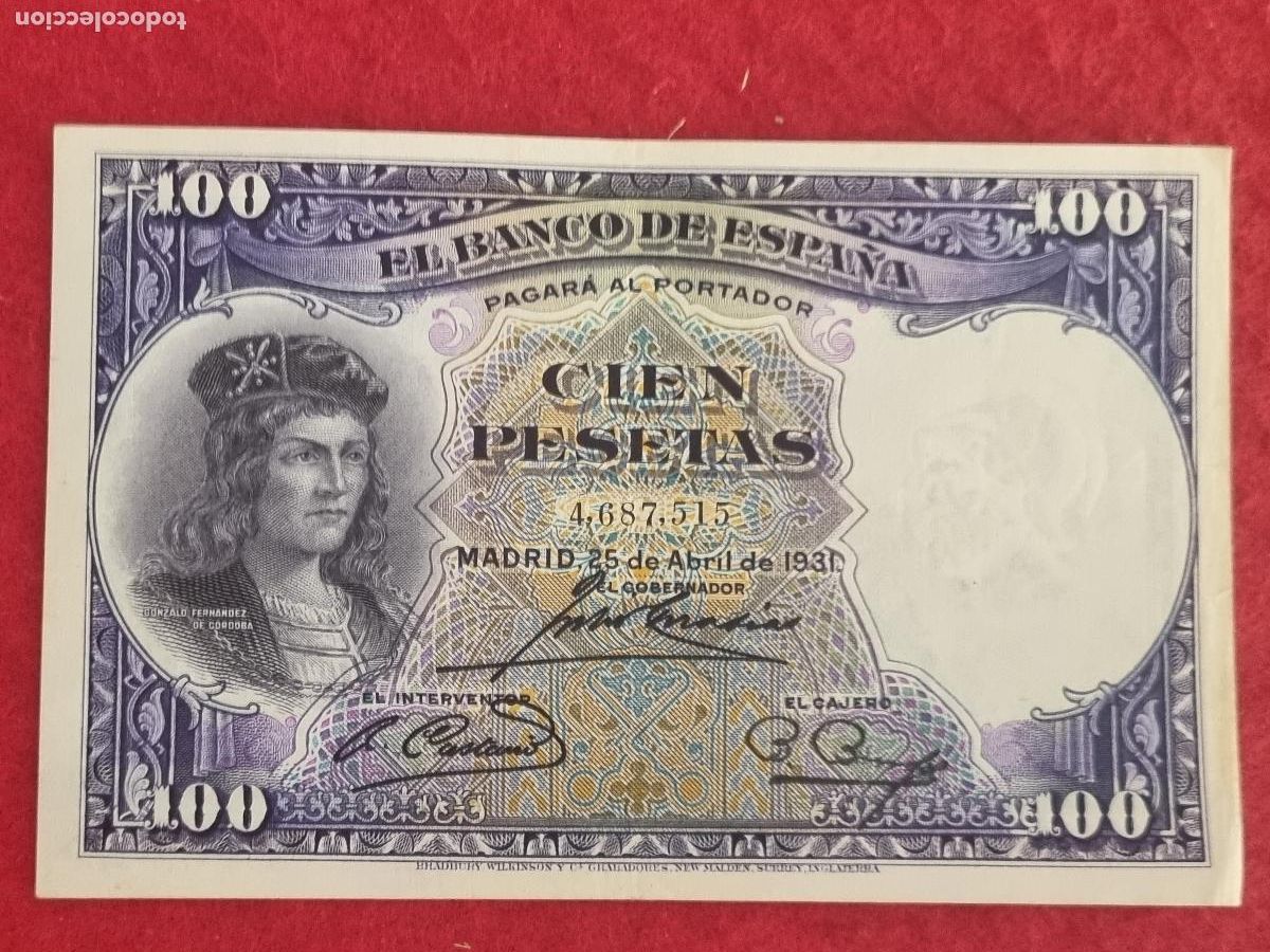 Billetes espa&ntilde;oles: BILLETE 100 PESETAS 1931 REPUBLICA SIN SERIE MBC ORIGINAL T515