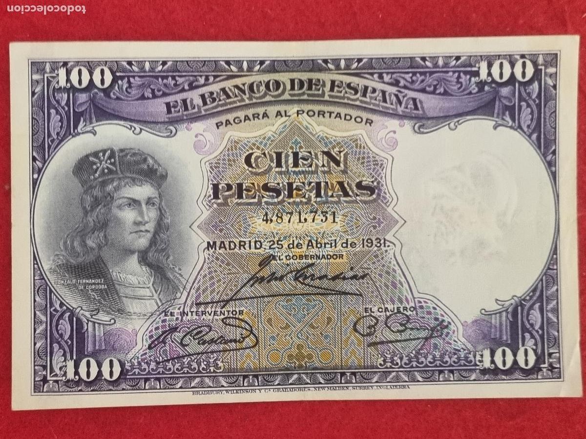 Billetes espa&ntilde;oles: BILLETE 100 PESETAS 1931 REPUBLICA SIN SERIE MBC ORIGINAL T731