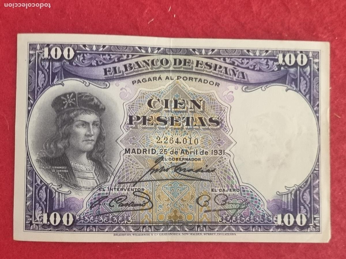 Billetes espa&ntilde;oles: BILLETE 100 PESETAS 1931 REPUBLICA SIN SERIE MBC ORIGINAL T010