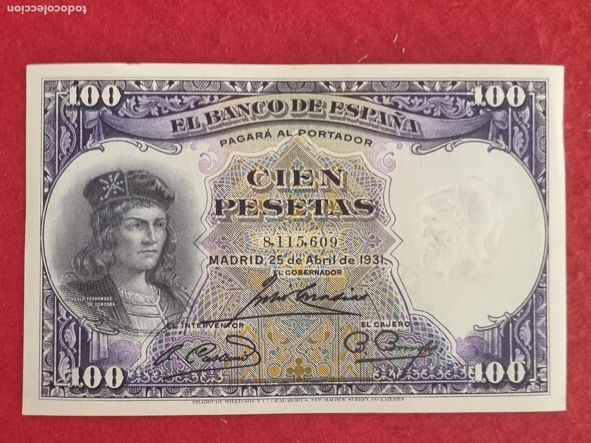 Billetes espa&ntilde;oles: BILLETE 100 PESETAS 1931 REPUBLICA SIN SERIE MBC+ ORIGINAL T609