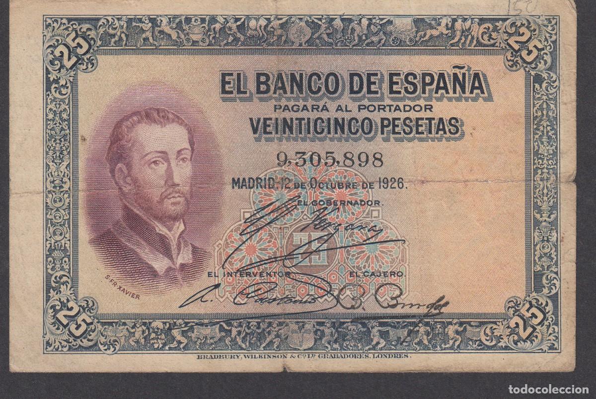 Billetes espa&ntilde;oles: BILLETE BANCO DE ESPA&Ntilde;A --25 PESETAS 1926 -