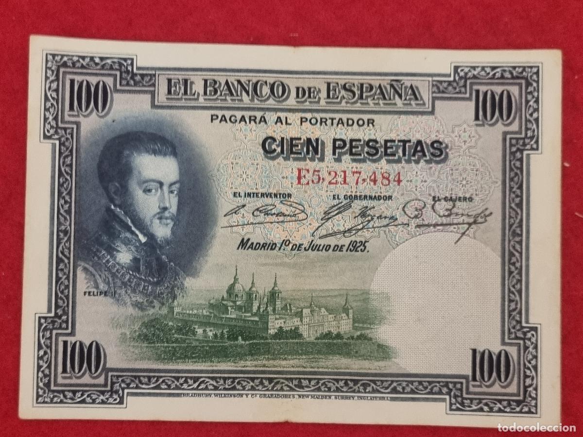 Billetes espa&ntilde;oles: BILLETE 100 PESETAS 1925 SERIE E MBC ORIGINAL T484
