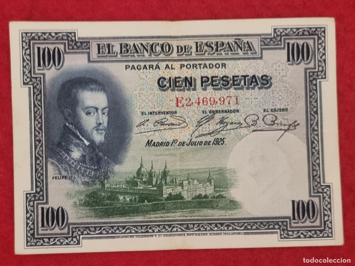 Billetes espa&ntilde;oles: BILLETE 100 PESETAS 1925 SERIE E MBC ORIGINAL T971