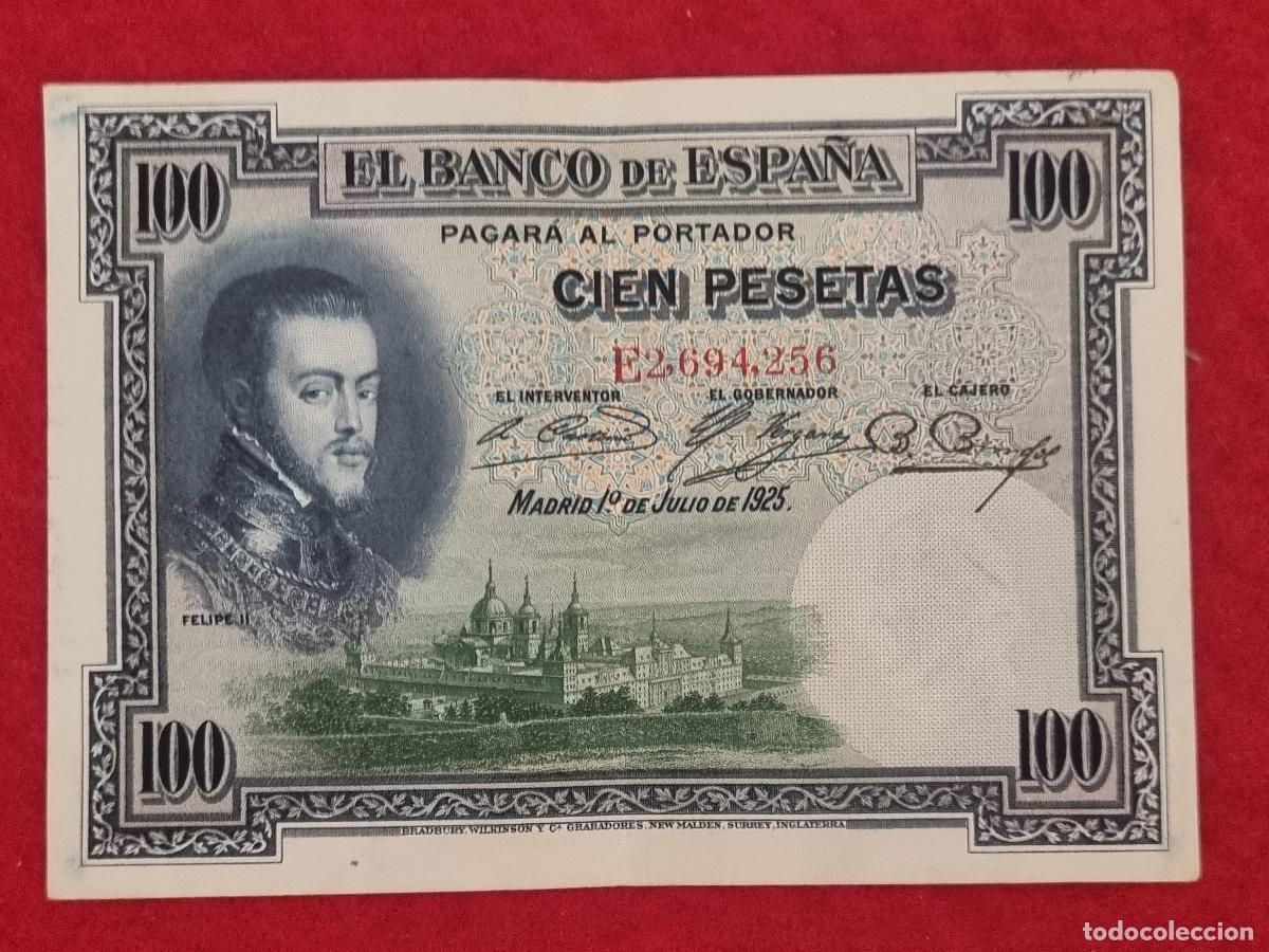 Billetes espa&ntilde;oles: BILLETE 100 PESETAS 1925 SERIE E MBC+ ORIGINAL T256