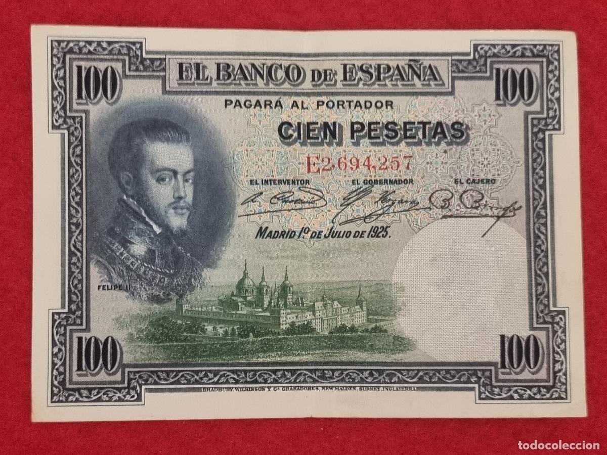 Billetes espa&ntilde;oles: BILLETE 100 PESETAS 1925 SERIE E MBC+ ORIGINAL T257