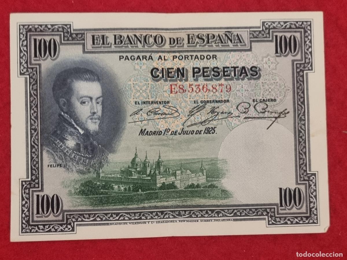 Billetes espa&ntilde;oles: BILLETE 100 PESETAS 1925 SERIE E MBC+ ORIGINAL T879