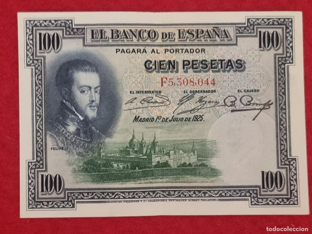 Billetes espa&ntilde;oles: BILLETE 100 PESETAS 1925 SERIE F MBC+ ORIGINAL T044