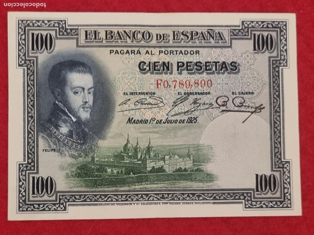Billetes espa&ntilde;oles: BILLETE 100 PESETAS 1925 SERIE F MBC+ ORIGINAL T890