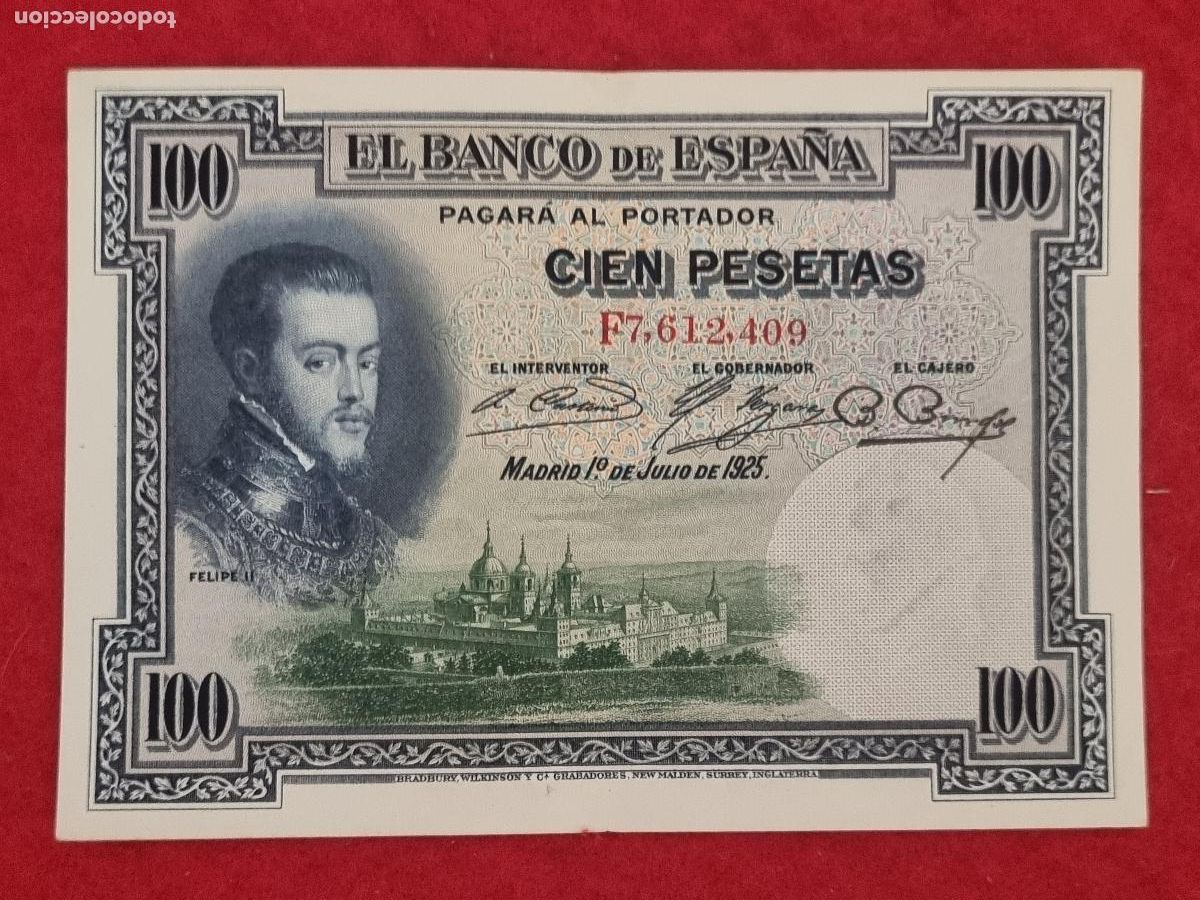 Billetes espa&ntilde;oles: BILLETE 100 PESETAS 1925 SERIE F MBC+ ORIGINAL T409