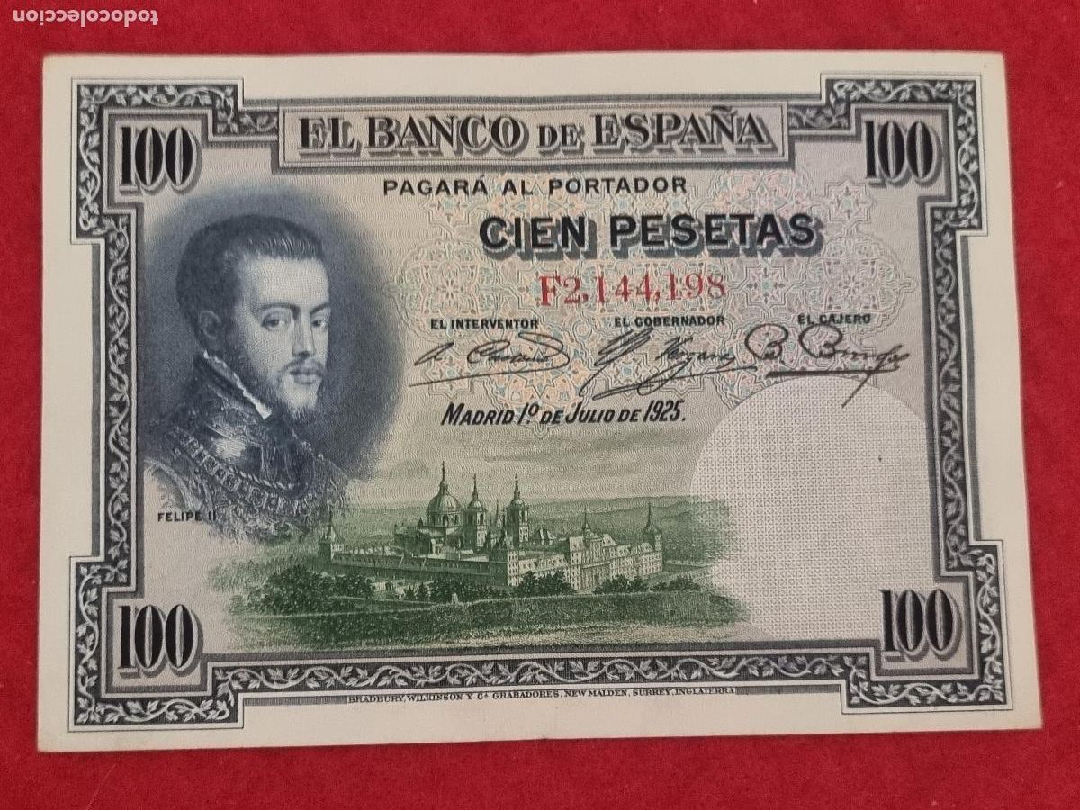 Billetes espa&ntilde;oles: BILLETE 100 PESETAS 1925 SERIE F MBC+ ORIGINAL T198