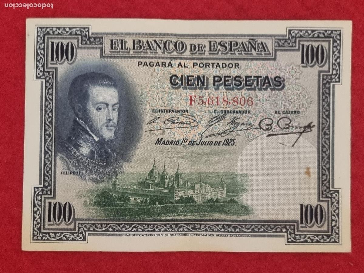Billetes espa&ntilde;oles: BILLETE 100 PESETAS 1925 SERIE F MBC+ ORIGINAL T806