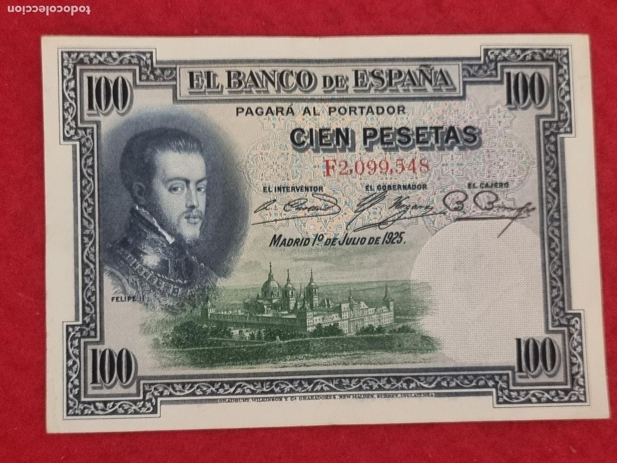 Billetes espa&ntilde;oles: BILLETE 100 PESETAS 1925 SERIE F MBC+ ORIGINAL T548