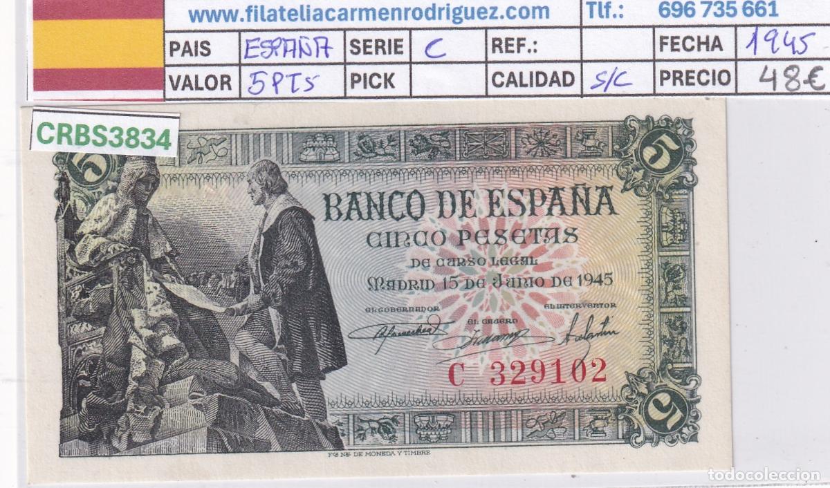 Billetes espa&ntilde;oles: CRBS3833 BILLETE ESPA&Ntilde;A 2 PESETAS 1938 SERIE A SIN CIRCULAR