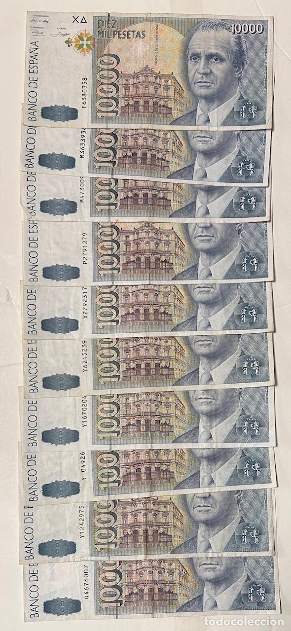Billetes espa&ntilde;oles: CRBS3858 LOTE 10 BILLETES ESPA&Ntilde;A 10000 PESETAS 1992 MBC