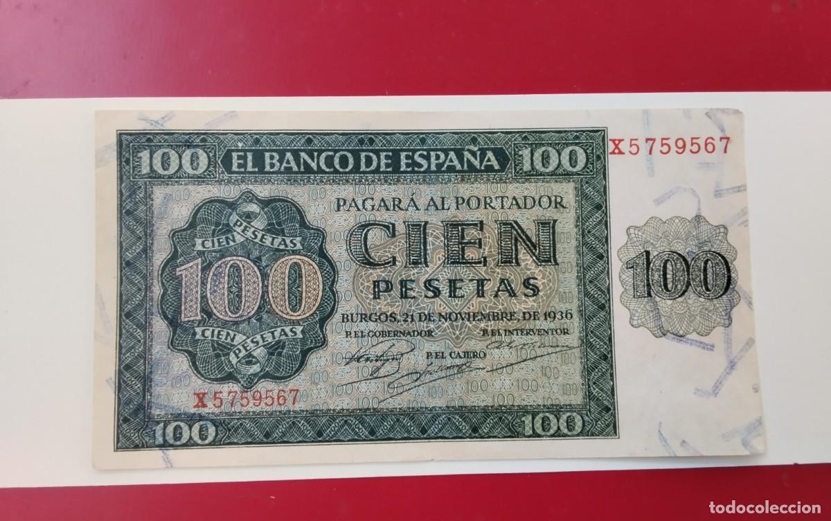Billetes espa&ntilde;oles: BILLETE DE 100 PTS A&Ntilde;O 1936 BURGOS MUY BUENA CONSERVACION , CASI PLANCHA