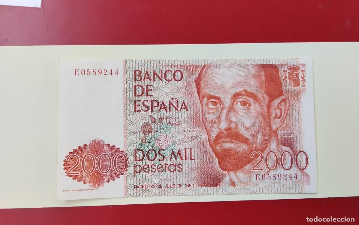 Billetes espa&ntilde;oles: BILLETE DE 2000 PTS A&Ntilde;O 1980 &rdquo;JUAN RAMON JIMENEZ &rdquo;MUY BUENA CONSERVACION CASI PLANCHA , SIN CIRCULAR