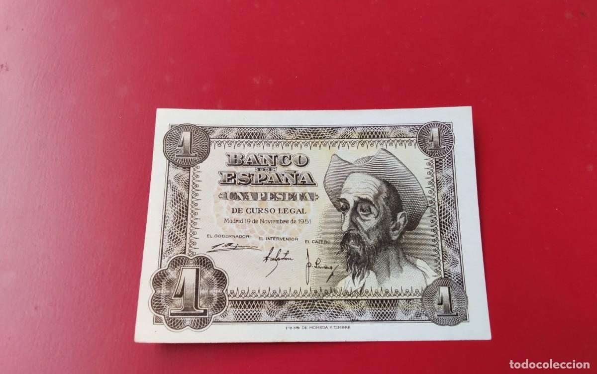 Billetes espa&ntilde;oles: BILLETE DE 1 PTS A&Ntilde;O 1951 SIN SERIE , MUY BUENA CONSERVACION CASI PLANCHA