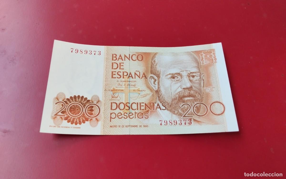 Billetes espa&ntilde;oles: BILLETE DE 200 PTS SIN SERIE A&Ntilde;O 1980 ALAS CLARIN , MUY BUENA CONSERVACION CASI PLANCHA