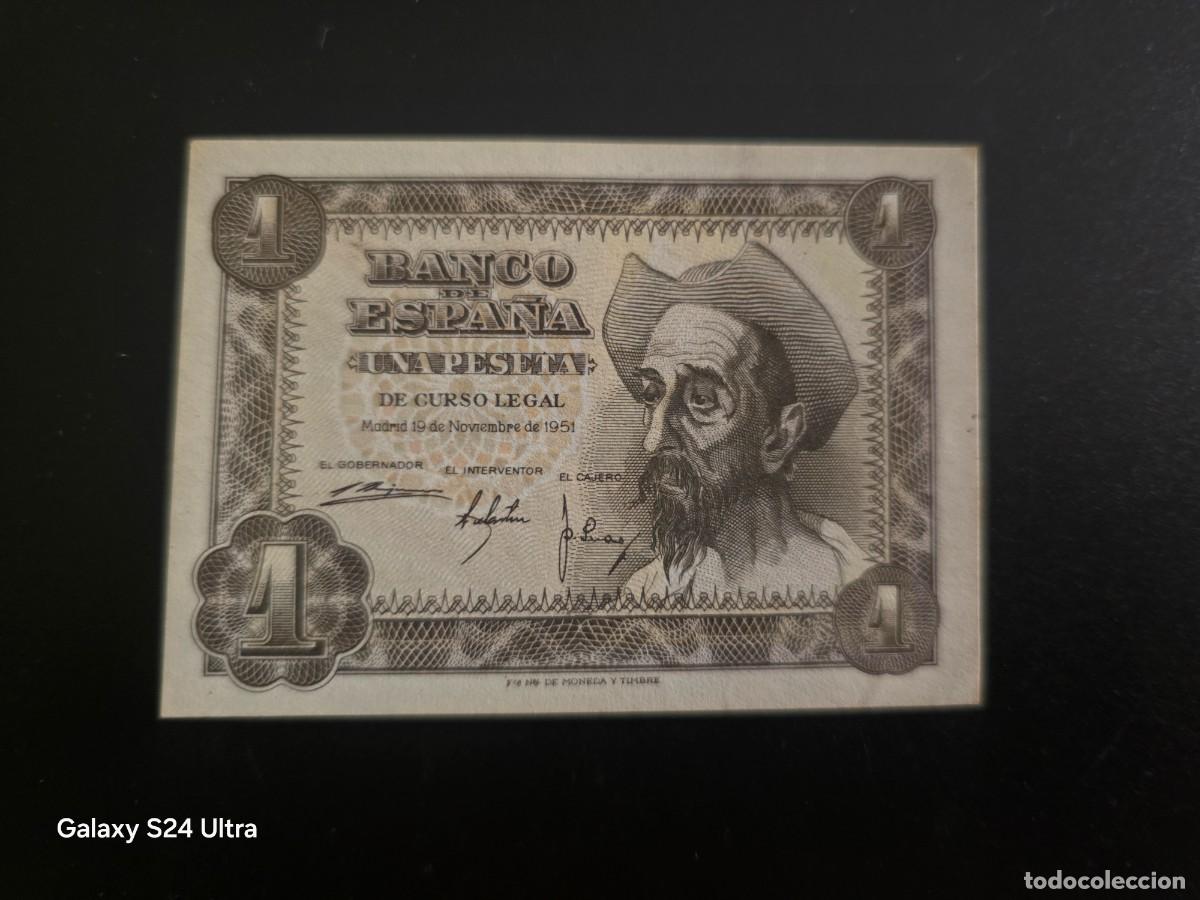 Billetes espa&ntilde;oles: 1 PESETA DE 1951 .... SERIE M.....PRECIOSO.....ES EL DE LAS FOTOS