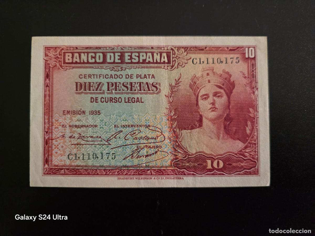 Billetes espa&ntilde;oles: 10 PESETAS DE 1935 ....SERIE C ....MUY BONITO....ES EL DE LAS FOTOS