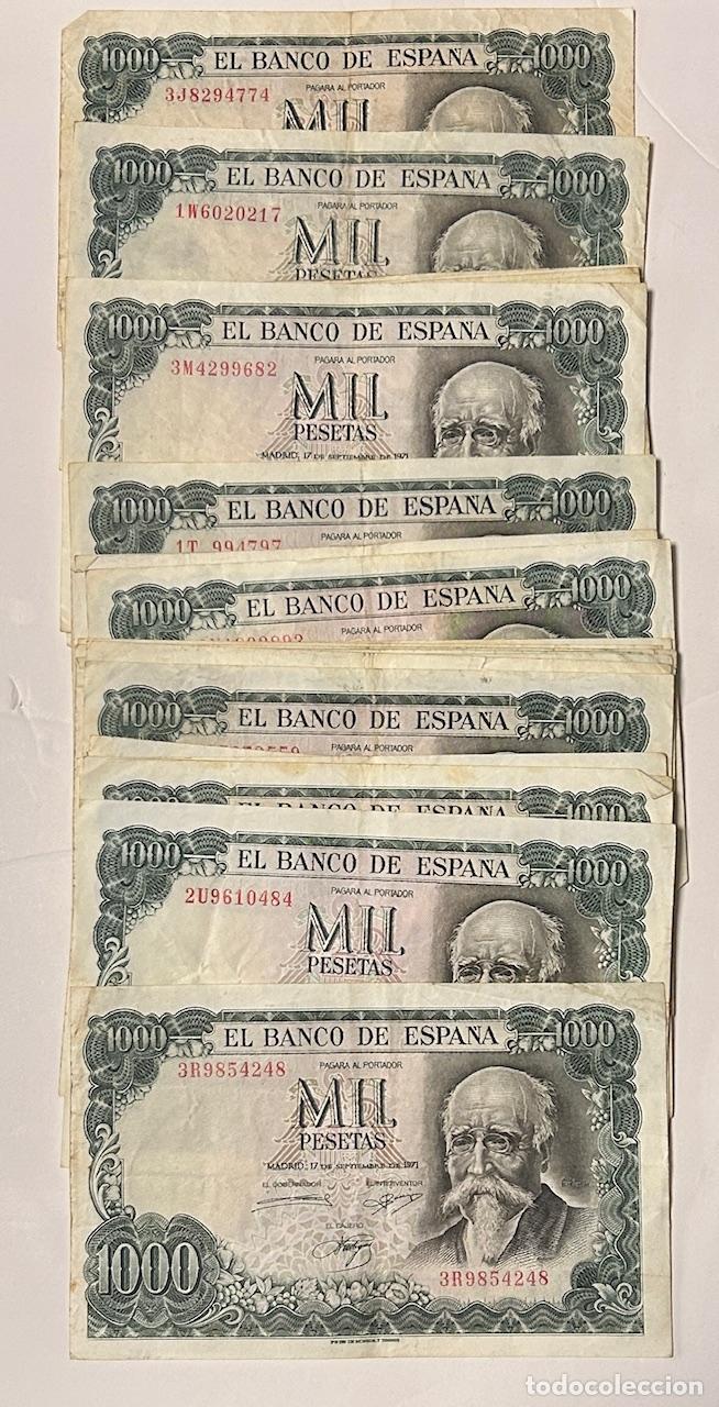Billetes espa&ntilde;oles: CRBS3843 LOTE 28 BILLETES ESPA&Ntilde;A 1000 PESETAS 1971 USADOS