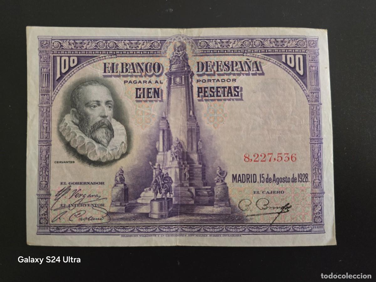 Billetes espa&ntilde;oles: 100 PESETAS DE 1928 ....SIN SERIE .....PRECIOSO.....ES EL DE LAS FOTOS