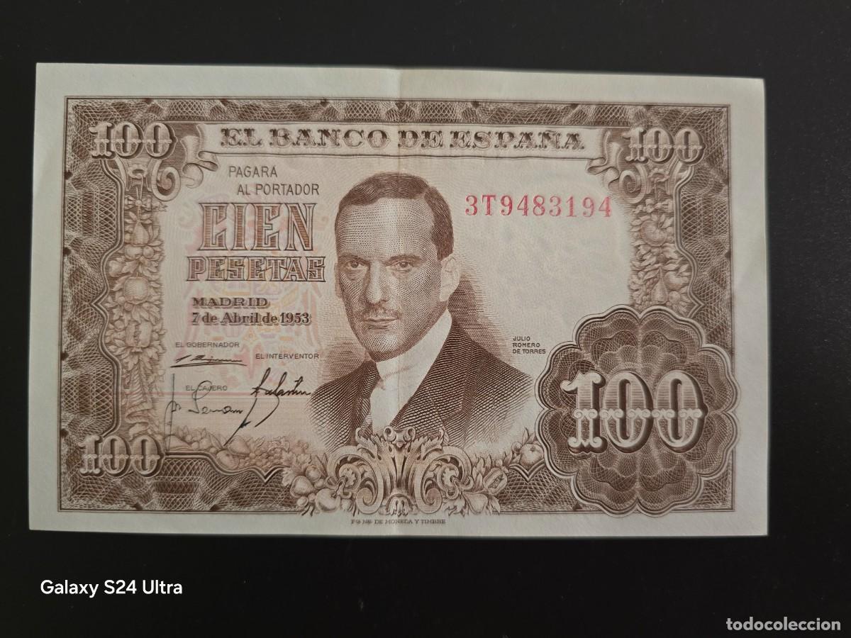 Billetes espa&ntilde;oles: 100 PESETAS DE 1953 .... SERIE 3T.....PRECIOSO.....ES EL DE LAS FOTOS