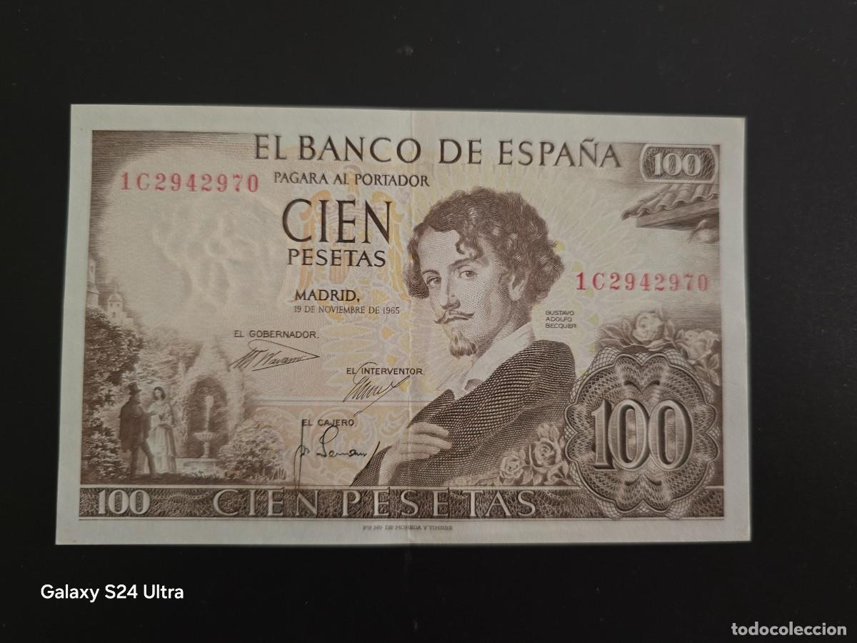 Billetes espa&ntilde;oles: 100 PESETAS DE 1965 .... SERIE 1C.....PRECIOSO......ES EL DE LAS FOTOS