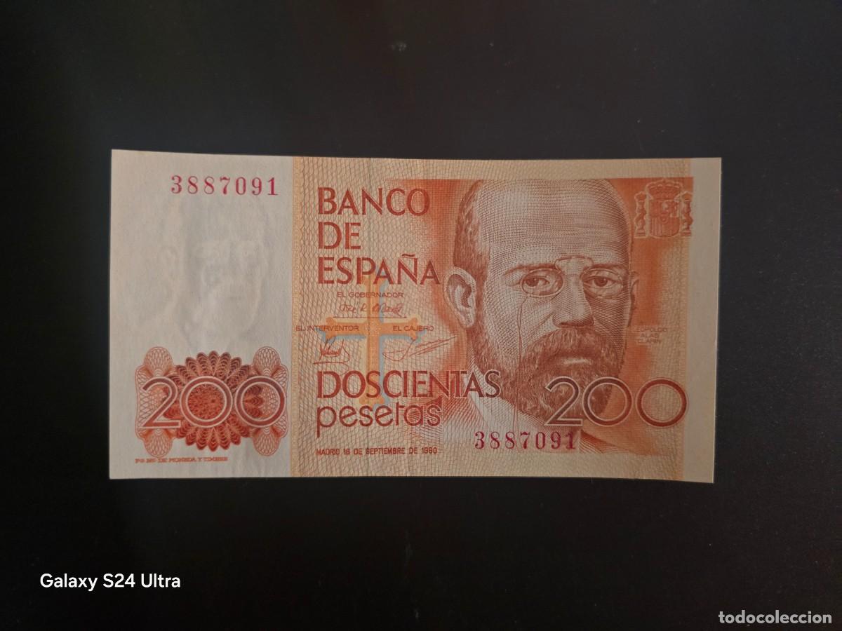 Billetes espa&ntilde;oles: 200 PESETAS DE 1980 .... OJO SIN SERIE ......PRECIOSO......ES EL DE LAS FOTOS