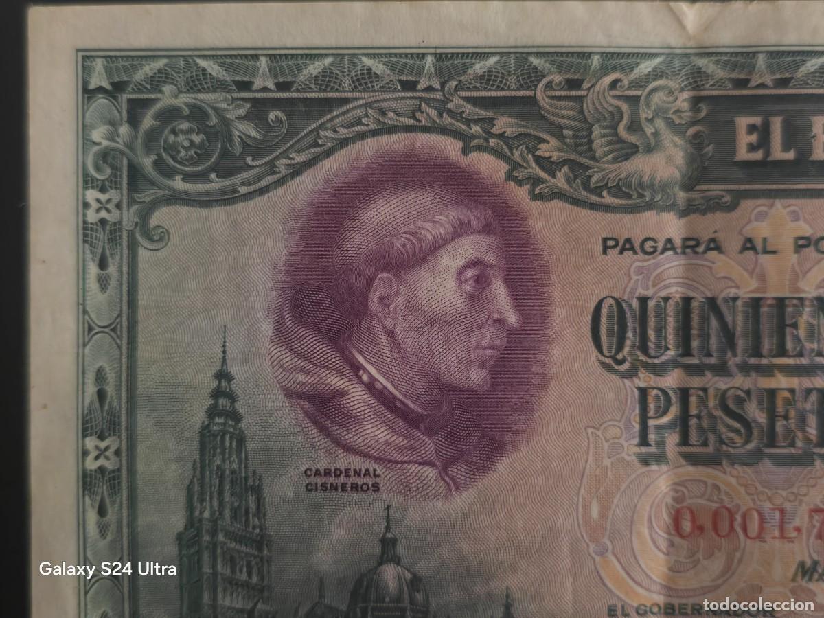 Billetes espa&ntilde;oles: 500 PESETAS DE 1928 .... SIN SERIE .. .N&deg; BAJISIMO.....MUY BONITO......ES EL DE LAS FOTOS