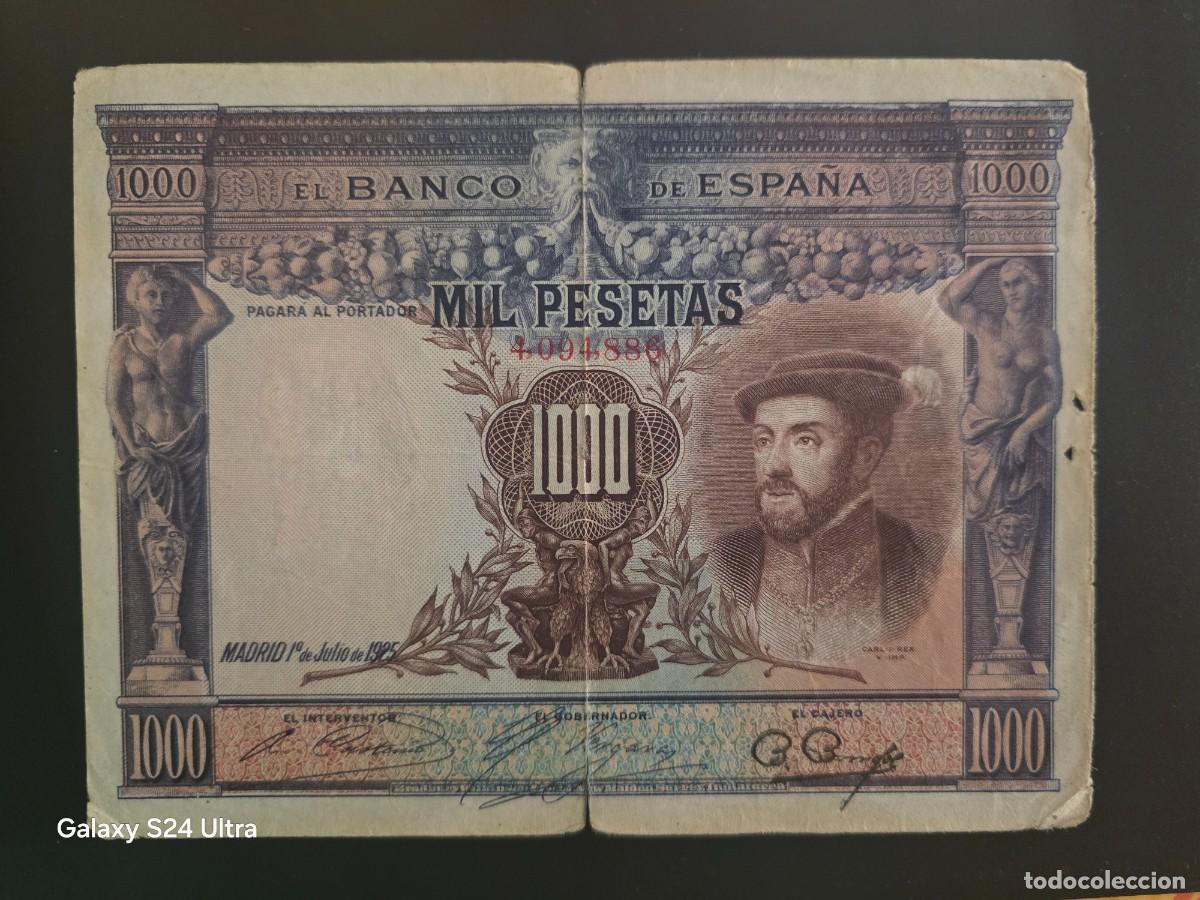 Billetes espa&ntilde;oles: 1000 PESETAS DE 1925 .... SIN SERIE......ES EL DE LAS FOTOS