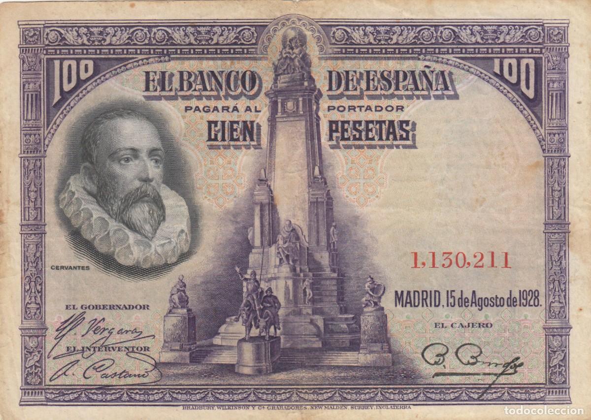 Billetes espa&ntilde;oles: BILLETE: 100 PESETAS 1928 - SIN SERIE