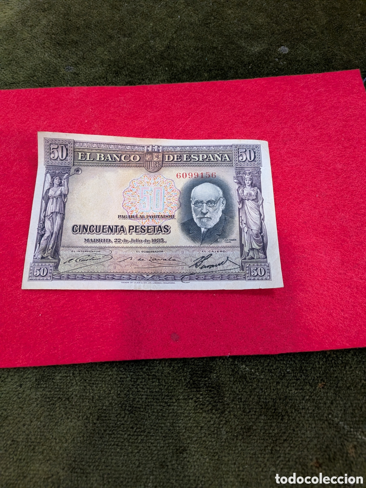 Billetes espa&ntilde;oles: Billete de 50 pesetas a&ntilde;o 1935. REF-1872. ca3