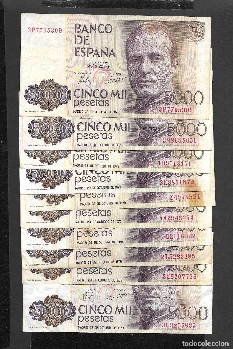Billetes espa&ntilde;oles: 10 BILLETES 5000 PESETAS 1979 SERIES VARIADAS MBC/MBC-