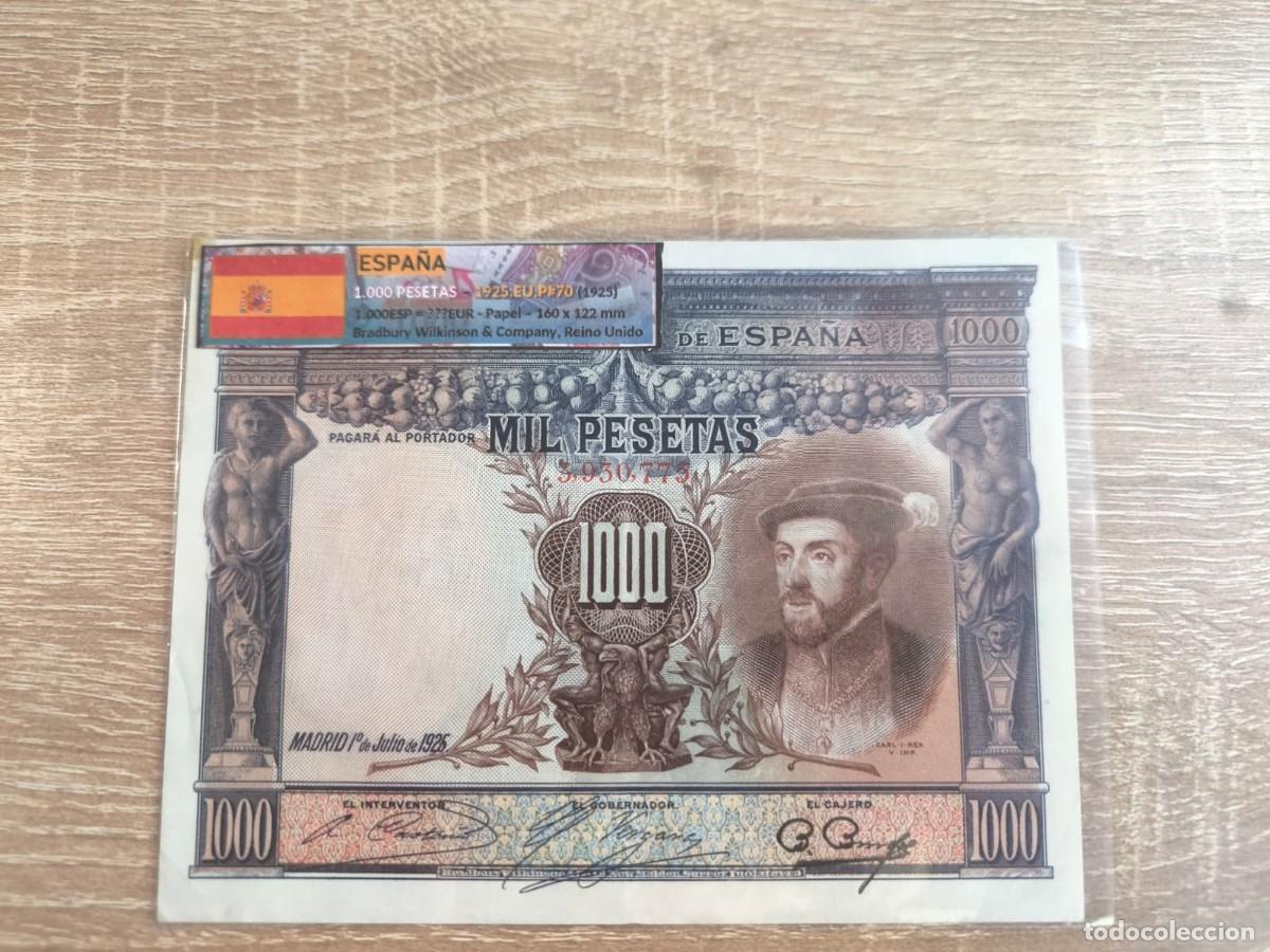 Billetes espa&ntilde;oles: Billete 1.000 Pesetas - Espa&ntilde;a 1925 - MBC+ Rest.