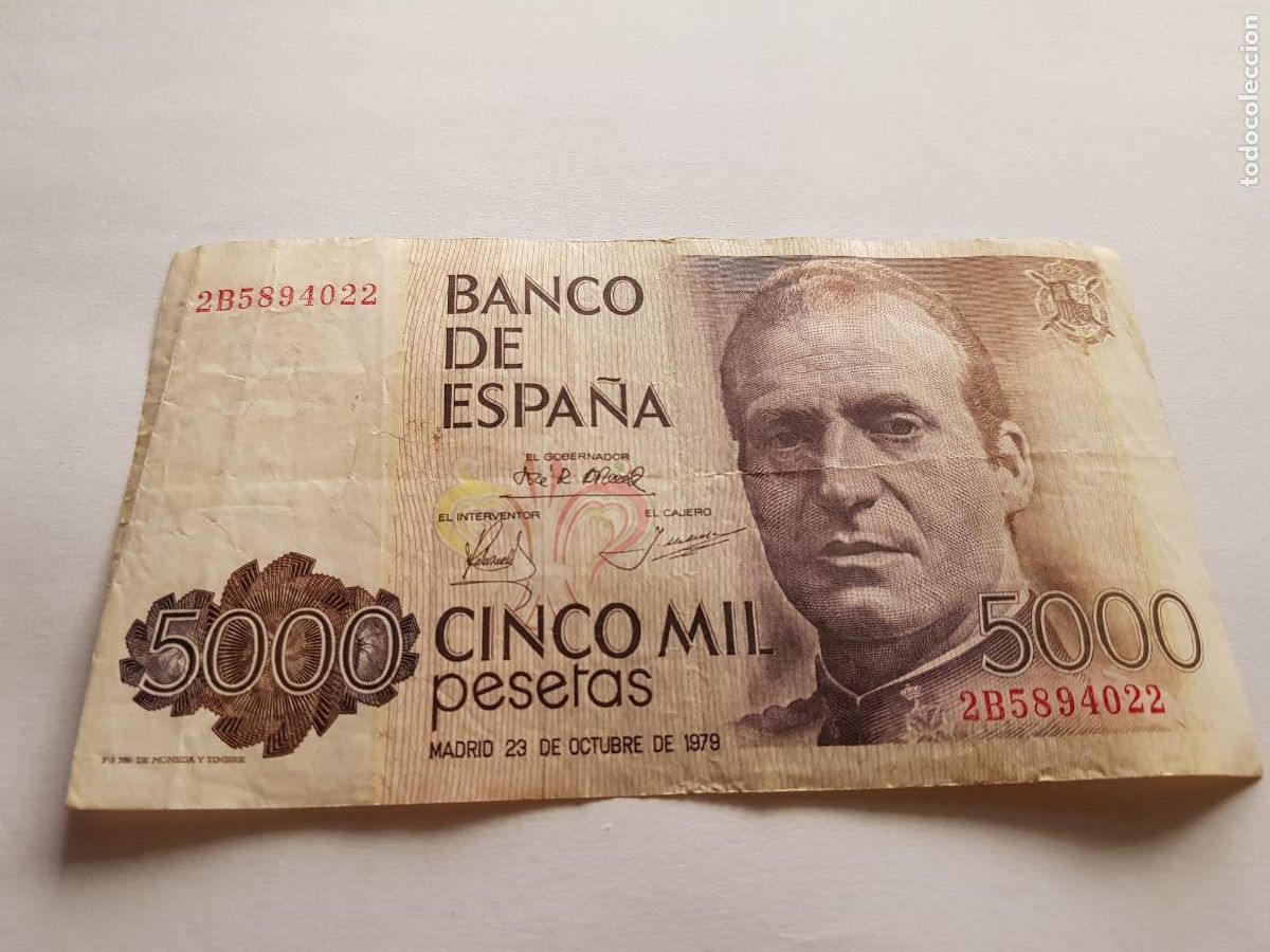 Billetes espa&ntilde;oles: ESPA&Ntilde;A-JUAN CARLOS-5000 PESETAS-23 DE OCTUBRE DE 1979