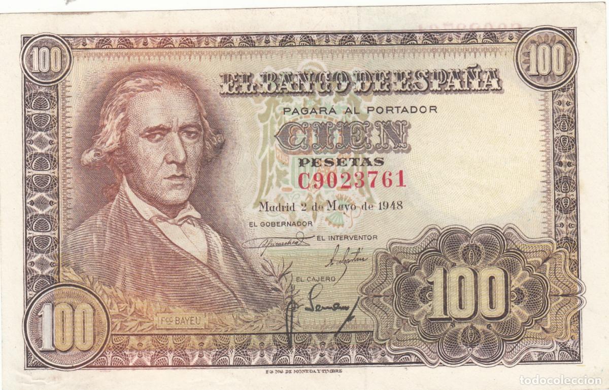 Billetes espa&ntilde;oles: CRBP0045 BILLETE ESPA&Ntilde;A 100 PESETAS 1948 ERROR 1 SIN CIRCULAR