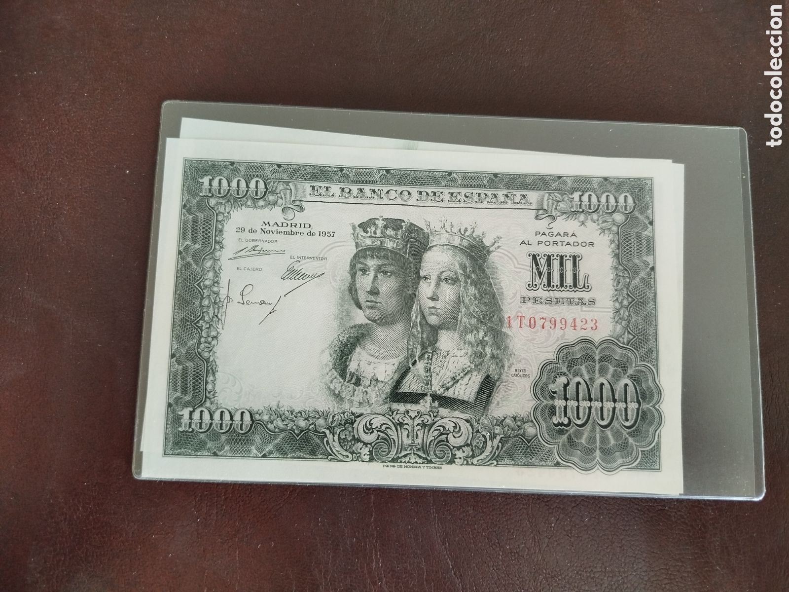 Billetes espa&ntilde;oles: *Billete 1000 Pesetas 1957_ Reyes Cat&oacute;licos*