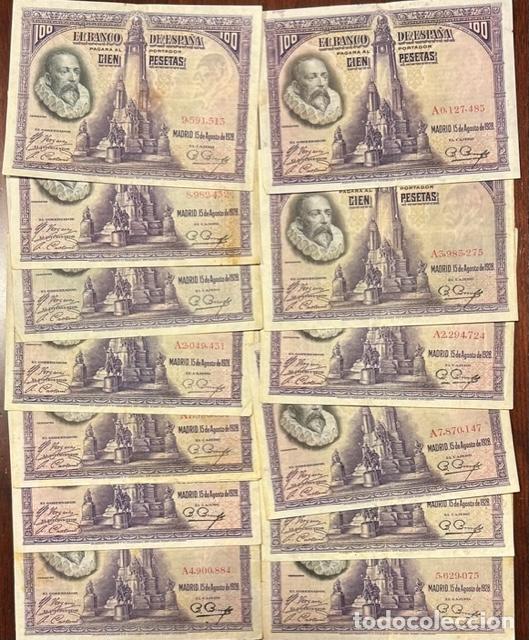 Billetes espa&ntilde;oles: CRBS1524 LOTE 15 BILLETES ESPA&Ntilde;A 100 PESETAS 1928 MBC