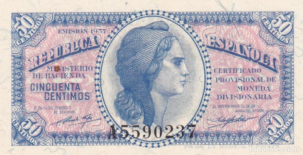 Billetes espa&ntilde;oles: CRBS2739 BILLETE ESPA&Ntilde;A 50 CENTIMOS EMISION 1937 SERIE A S/C-