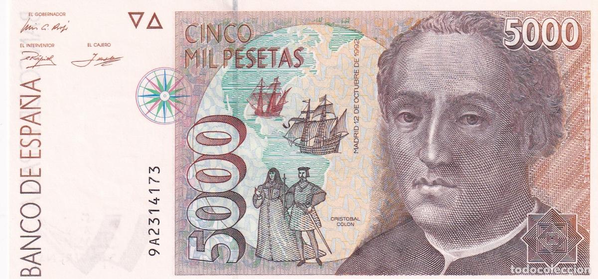 Billetes espa&ntilde;oles: CRBS3359 BILLETE ESPA&Ntilde;A 5000 PESETAS 1992 SERIE ESPECIAL 9A SIN CIRCULAR