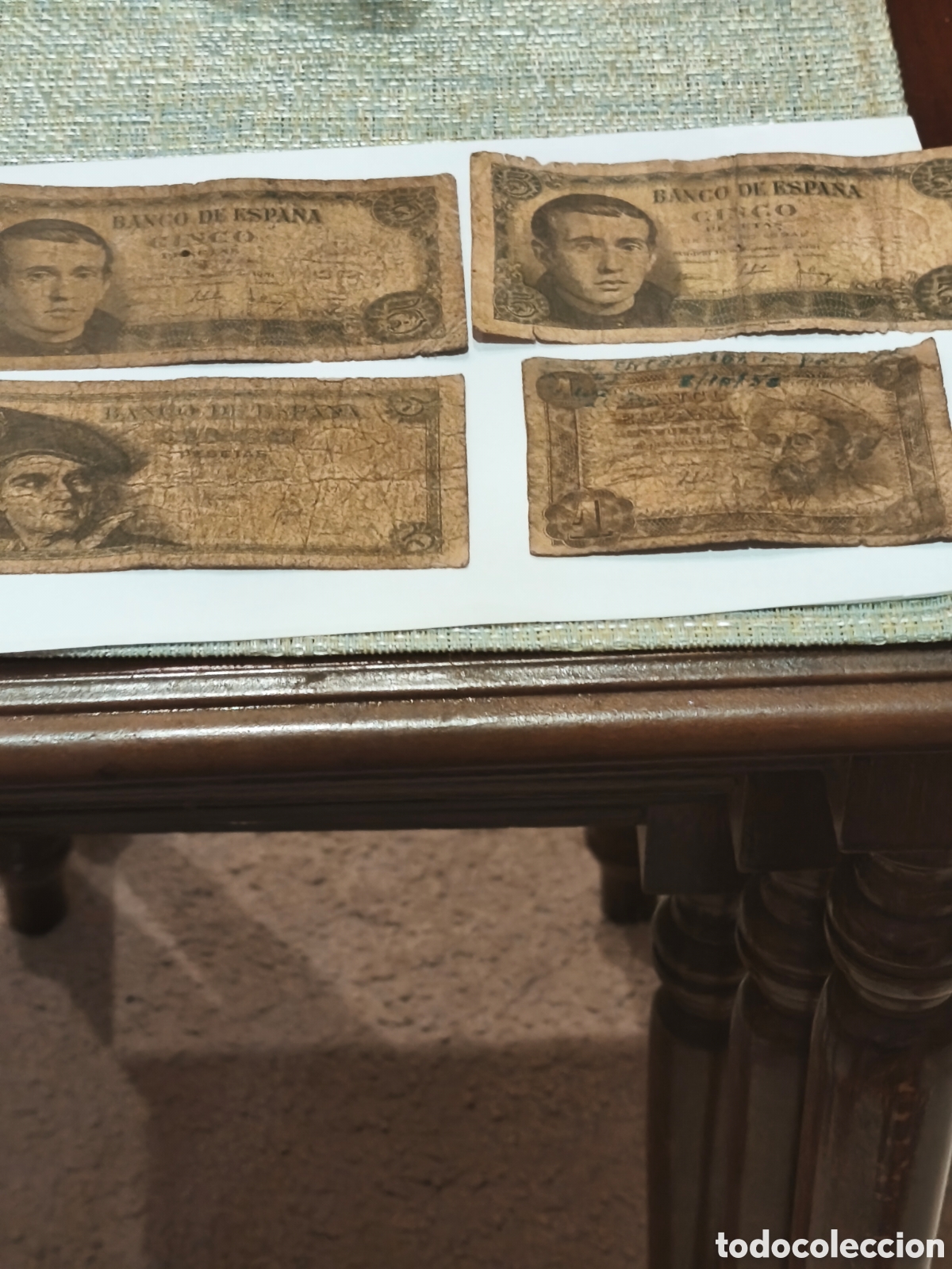 Billetes espa&ntilde;oles: Lote de Espa&ntilde;a 4 billetes muy circulados ver las im&aacute;genes ,ocasion