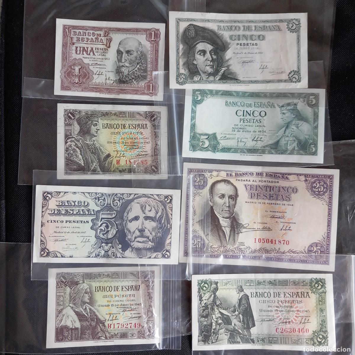 Billetes espa&ntilde;oles: Lote billetes de 1943 a 1954. EBC+