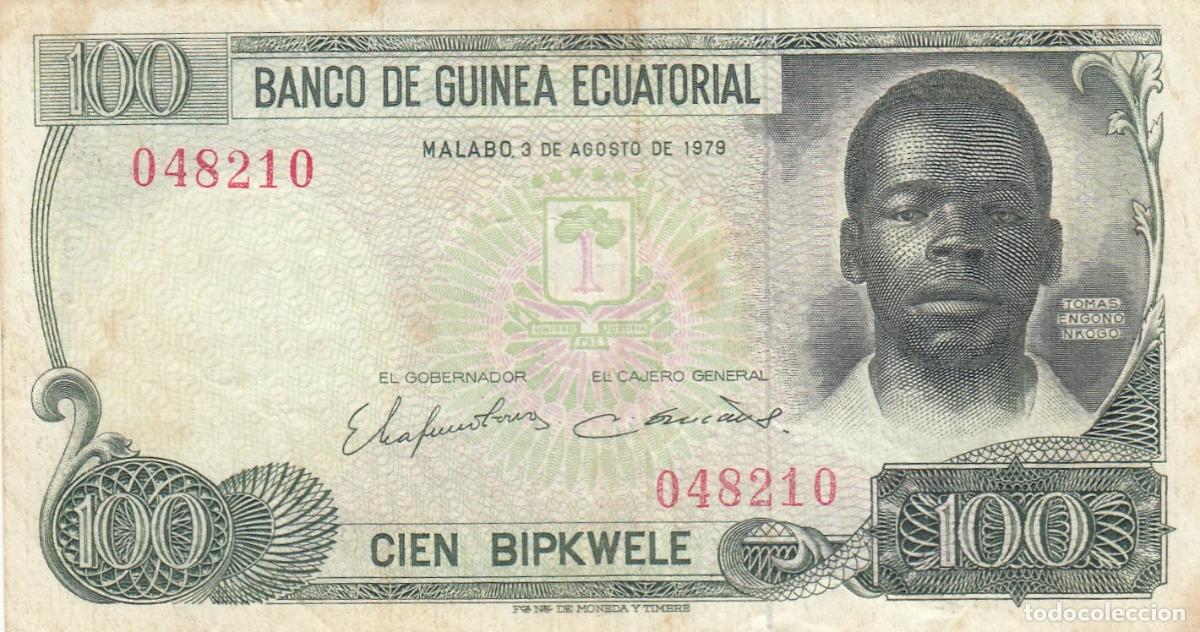 Billetes espa&ntilde;oles: CRBX1278 BILLETE GUINEA ECUATORIAL 100 BIPKWELE 1979 MBC