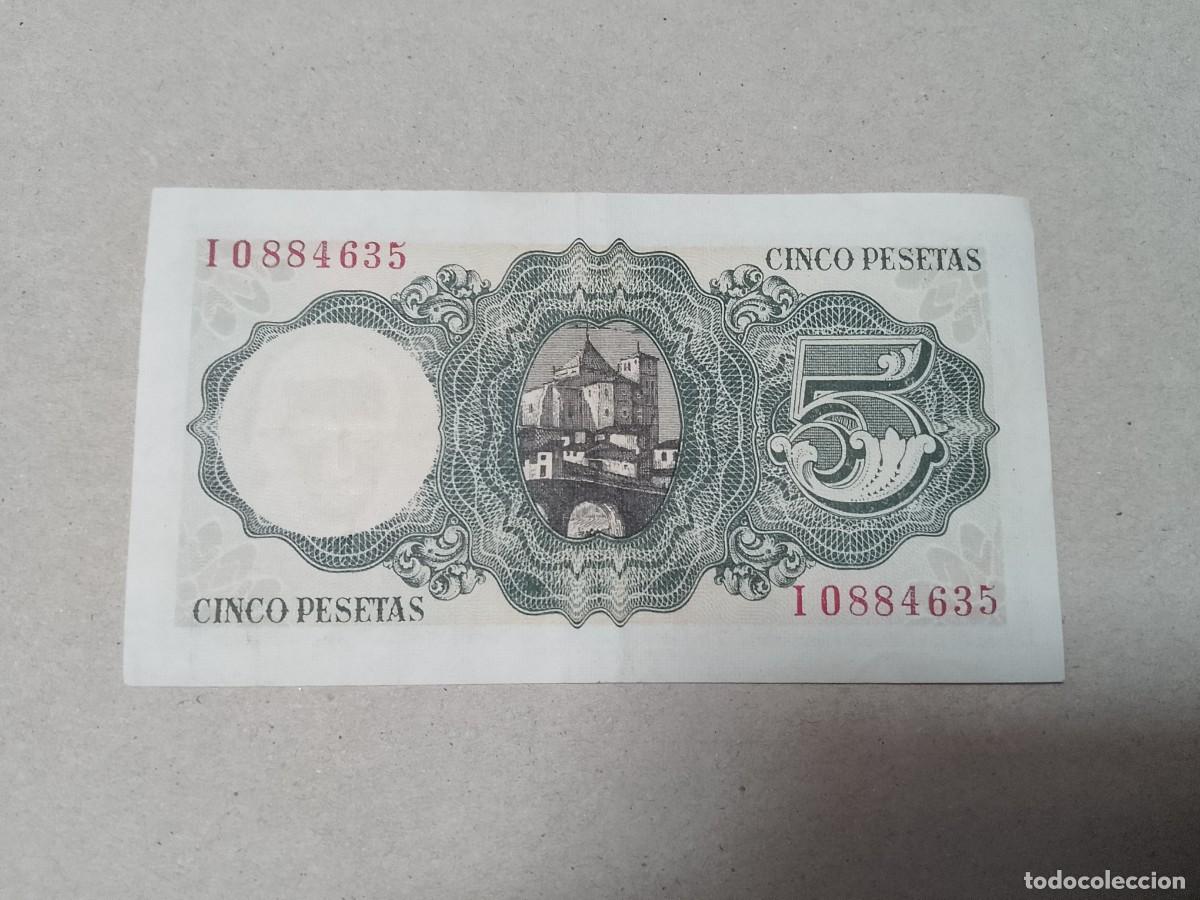 Billetes espa&ntilde;oles: 5 pesetas 1951, ebc+ - Foto 2