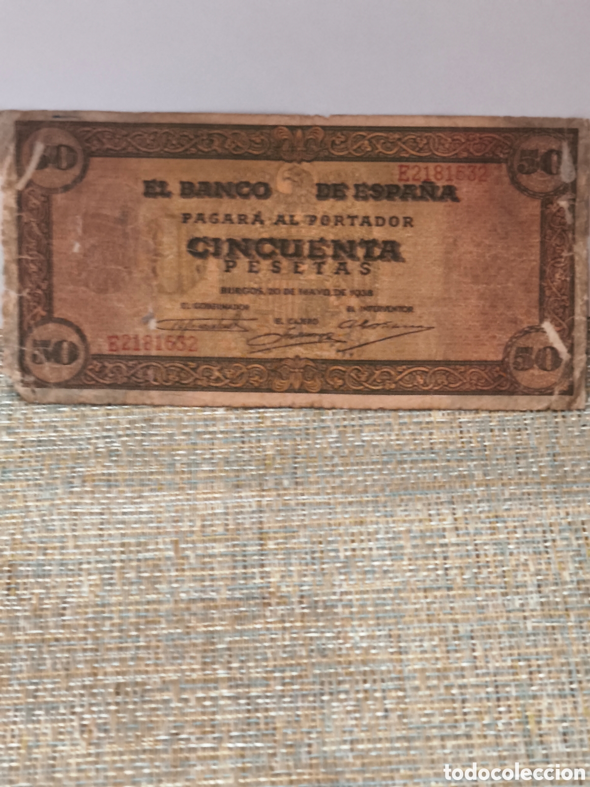 Billets espagnols: Billete. Circulado de Espa&ntilde;a burgos ,de 100 ptas de 1938 bc- rc roturitas muy escaso ver imagenes